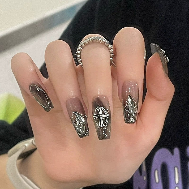 【Press-on Nail】Crow Heart Dark Style